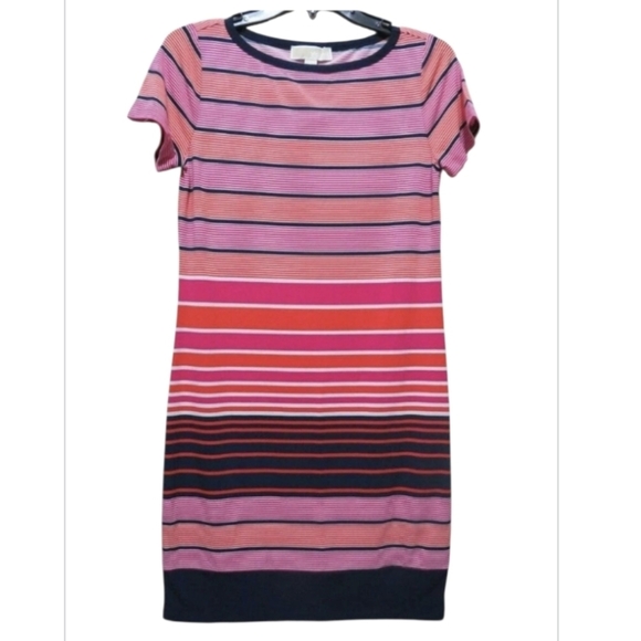 MICHAEL Michael Kors Women's Striped Knit Shift Dress Size 0X - Picture 1 of 4